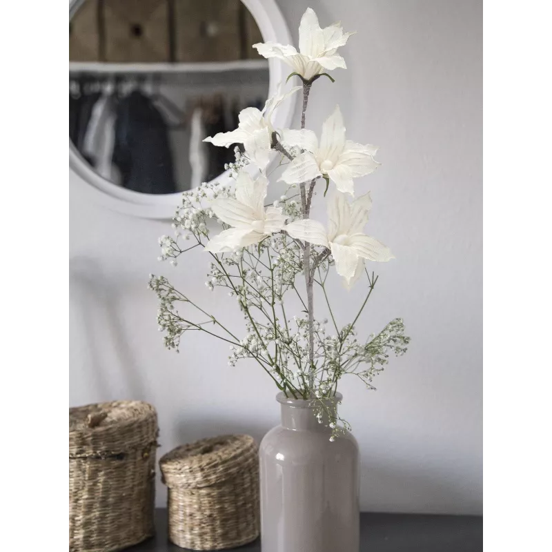 EUROPALMS Clematis-Zweig (EVA), künstlich, Weiß (82531065)