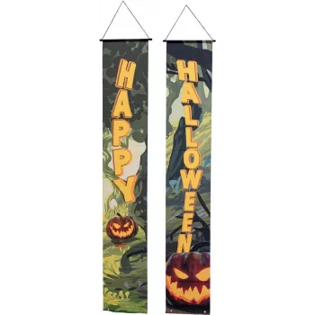 EUROPALMS Halloween Banner, Geisterwald, 2er-Set, 30x180cm (80164207)