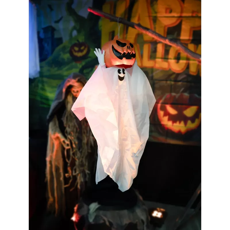 EUROPALMS Animierter Halloween-Kürbisgeist, 110cm 83316173