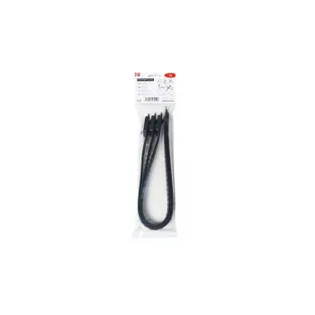HellermannTyton SOFTFIX-XL wiederverwendbarer Kabelbinder 580mm x 28mm Schwarz 3er-Pack 115-28590
