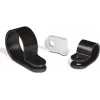 HellermannTyton H9P PA66HS BK 100 Kabelbinderhalterung, Schwarz, 4,2 mm Loch, M4 Schraube, hitzestabilisiertes PA66, 100 Stück