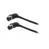SYNERGY21 S218115 CAT6A S/FTP Slim Patchkabel, RJ45, 2m, Schwarz, 500MHz, LSZH, Drehstecker