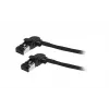 SYNERGY21 S218115 CAT6A S/FTP Slim Patchkabel, RJ45, 2m, Schwarz, 500MHz, LSZH, Drehstecker