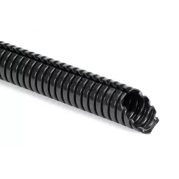 HellermannTyton 166-12013 HG-ELWS12-PA6-BK Wellschutzschlauch, Schwarz, 10 mm Innendurchmesser, 50 m