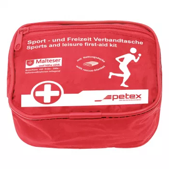 Petex 43930212 Erste-Hilfe-Tasche mit Klettverschluss für Kinder, Erwachsene, Baumaschinen, Freizeit, 115 x 70 x 155 mm