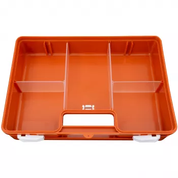 PETEX 43924035 DIN 13169 Erste-Hilfe-Koffer, Orange, 350 x 140 x 240 mm