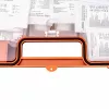 PETEX 43924035 DIN 13169 Erste-Hilfe-Koffer, Orange, 350 x 140 x 240 mm