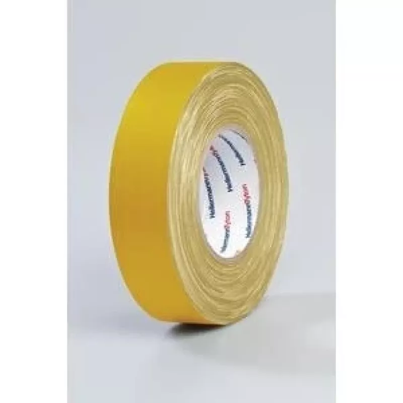 HellermannTyton HTAPE-TEX-19x10 Mehrzweck-Gewebeband, Gelb, 19 mm x 10 m 712-00202