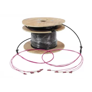 SYNERGY21 S217064V2 LWL-Trunk-Kabel U-DQ(ZN)BH, 4 Fasern, 50/125 OM4, LC/LC, 150 m, Trommel