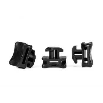 HellermannTyton ACFM7W10PT5.3 Kabelbinderhalterung für DIN-Schiene, schlagzähes PA66, Schwarz, 25 Stück 151-03246
