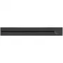 SYNERGY21 MODULRAIL 600mm Steckdosenleiste mit Schalter, 3 Schuko-Steckdosen, Schwarz S21-MR005