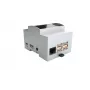 ALLNET DIN-Schienen-Montagegehäuse für Raspberry Pi 4 Model B mit transparentem Fenster, Grau 25.0410000.RP4