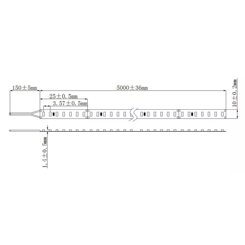 SYNERGY21 LED Flex Strip 2210 - 70 NW DC24V 24W IP20 CRI90 xSpecial Modell LED-LIGHTS24x