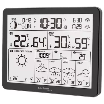 Techno Line WD3000 WLAN Wetterstation mit 4-Tage-Vorhersage und Außensensor WD3000 Wetterstation