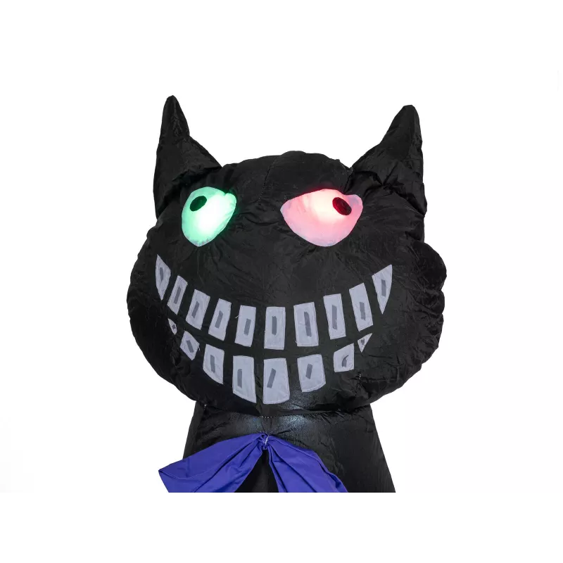 EUROPALMS Halloween Aufblasbare Figur Katze mit Kürbis, 183cm 83316152