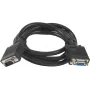 SYNERGY21 S215297 VGA-Verlängerungskabel, 1,8 m, Stecker auf Buchse, Schwarz