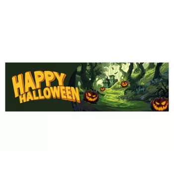 EUROPALMS Halloween Banner, Geisterwald, 300x90cm 80164205