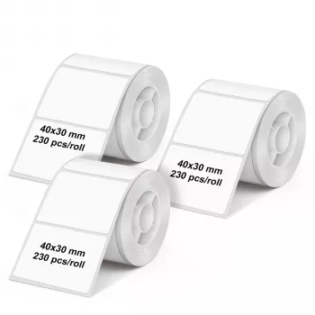 Olympia 6321 Thermopapier-Etikrollen 40 mm x 30 mm weiß 690 Etiketten