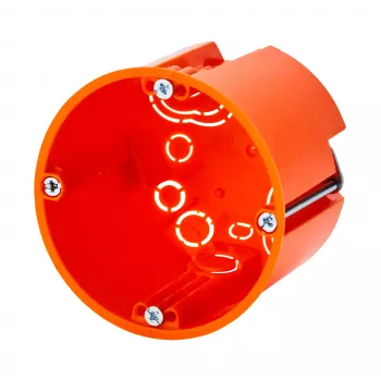 f-tronic HW Hohlwanddose E117, Ø 68 mm, Tiefe 61 mm, halogenfrei, orange 7350165