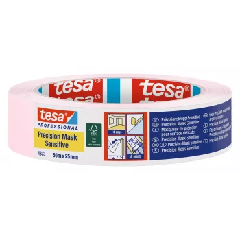 tesa 4333 Precision Mask Hellrosa Abdeckband 50 m x 25 mm 04333-00018-02