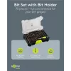 Goobay Tools 72-teiliges Bithalter-Set mit magnetischem Schnellwechsel-Bithalter, S2-Stahl-Bits, 1/4 inch Sechskant-Antrieb, Schlitz, Phillips, Pozidriv, Torx, Security Torx, Hex, Security Hex, Square, Spanner, Tri-Wing, Torq-Set, 25 mm Bits 77843
