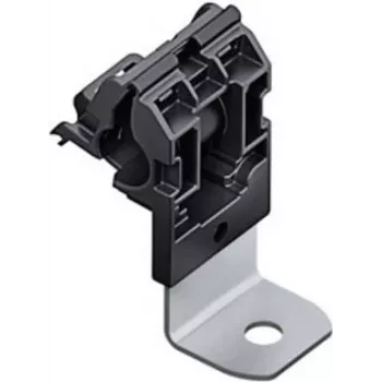HellermannTyton 151-01643 RCA90SM6-PA66HIRHSUV/ST/ZN-BK Ratschen-P-Clip, Schraubbefestigung, PA66HIRHSUV, verzinkte Stahlplatte, Schwarz
