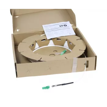 SYNERGY21 S218207 OS2 Singlemode 9/125µm LC/APC auf LC/APC Glasfaser-Patchkabel, 15m, G.657.A2, Gelb, 2,2mm, Einziehhilfe