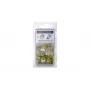 HellermannTyton HelaCon Plus Mini HCPM-2 Push-In Verbinder, 2-polig, 0,5-2,5mm², transparent/gelb, 20er-Pack 148-90054