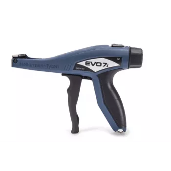 HellermannTyton EVO7iSP Kabelbinder-Werkzeug, Blau/Schwarz, 2,2-5,0 mm, bündiger Schnitt 110-77002