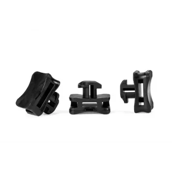 HellermannTyton ACFM5W8PT4,5 Kabelbinderhalter für DIN-Schiene, schlagzähes PA66, Schwarz, 25 Stück 151-03245