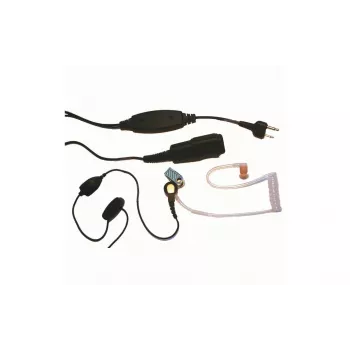 MIDLAND Albrecht AE 31-PT07 In-Ear-Mono-Headset mit Bügelmikrofon und PTT, kabelgebunden, 2-Pin-Anschluss, Schwarz 41990