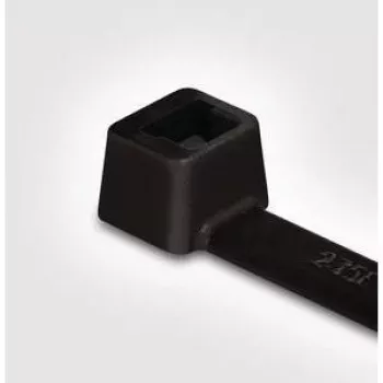 HellermannTyton T18I-HS-BK-C1 wärmestabilisierter Kabelbinder aus Polyamid, 100 x 2,5 mm, Schwarz, 100 Stück