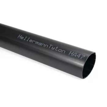 HellermannTyton 321-20680 Klebstoffbeschichteter Wärmeschrumpfschlauch, 68 mm, 3,5:1, Schwarz, 1 m