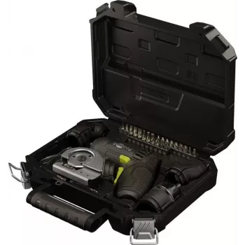 Goobay 77817 4-in-1 Mini-Akku-Schraubendreher-Set, 35 Teile, Pistolenform, mit 4 Aufsätzen