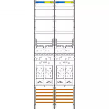 f-tronic Zählerfeld 2-Feld E219 H=1350mm 4-eHZ 7143016