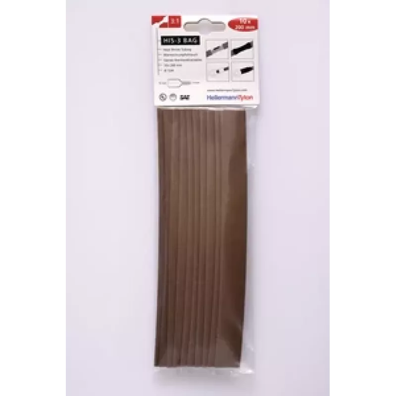 HELLERMANNTYTON Wärmeschrumpfschlauch-Set HIS-3, 3:1 Schrumpfverhältnis, verschiedene Farben, 100 Stück, 200 mm Länge 308-31214