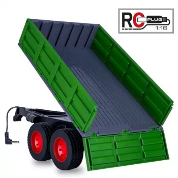 Jamara Dunkelgrüner Kipper-Anhänger für RC-Traktor 1:16 (423284)