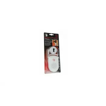KH-SECURITY KH 100183 Elektronischer Türgriffalarm, Mobiles Alarmsystem, Weiß