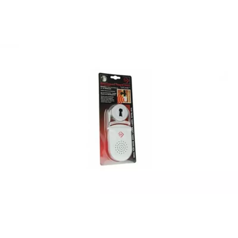 KH-SECURITY KH 100183 Elektronischer Türgriffalarm, Mobiles Alarmsystem, Weiß