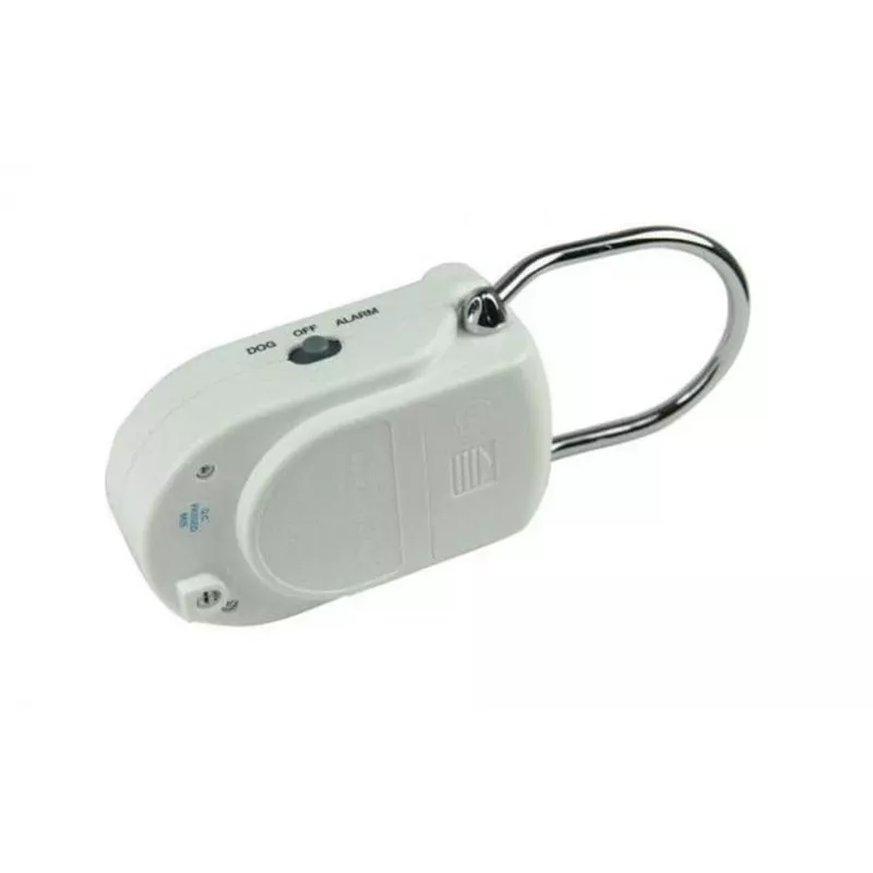 KH-SECURITY KH 100183 Elektronischer Türgriffalarm, Mobiles Alarmsystem, Weiß