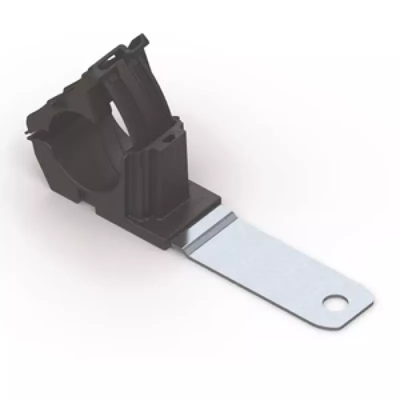 HellermannTyton RCC180LM12 wiederverwendbare Schraub-Kabelklemme, max. Bündel 36 mm, Schwarz, PA66/Stahl/Zink, 140 Stk. 151-01482
