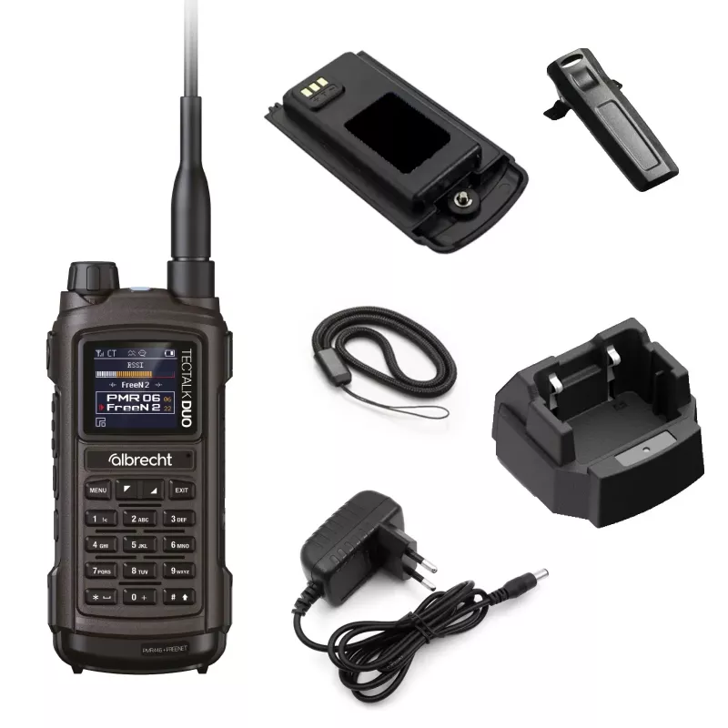 Albrecht Tectalk Duo PMR446 Freenet 1W Funkgerät-Set Schwarz 29148