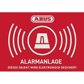 ABUS Alarm-Warnaufkleber mit Logo 148 x 105 mm (1 Stück) AU1422