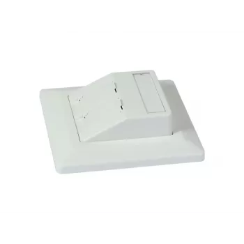SYNERGY21 Keystone-Modulträger Unterputz für 2xTP-Modul Reinweiß Rund S216330V3