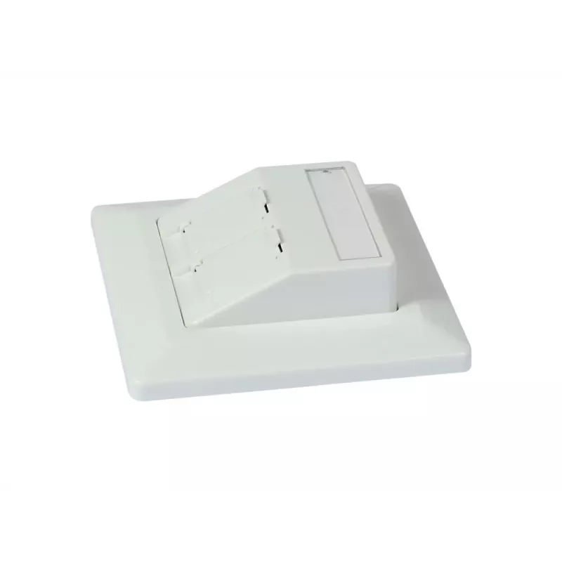 SYNERGY21 Keystone-Modulträger Unterputz für 2xTP-Modul Reinweiß Rund S216330V3