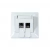 SYNERGY21 Keystone-Modulträger Unterputz für 2xTP-Modul Reinweiß Rund S216330V3