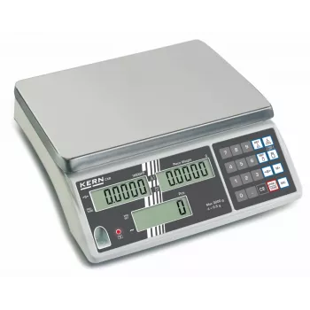 KERN CXB 6K0.5 Zählwaage, 6 kg Kapazität, 0,5 g Ablesbarkeit, Silber