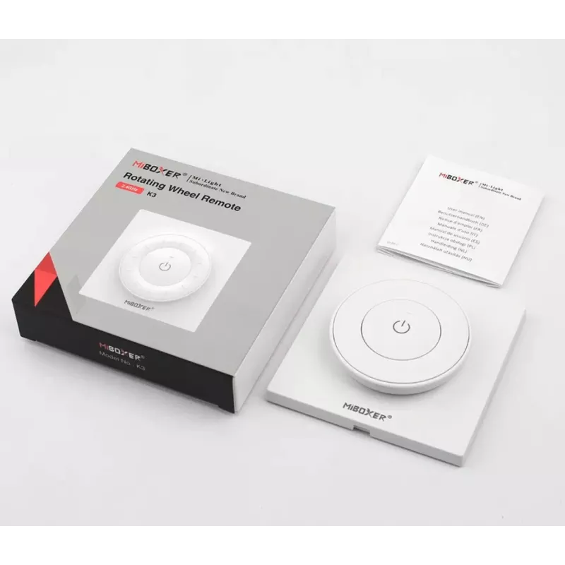 MiBoxer K3-W 2,4GHz Dual White LED-Fernbedienung mit drehendem Touch-Rad