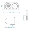 IWH 12/24V Kfz-Steckdose mit 2 USB-Anschlüssen, 4,2A Gesamtausgang (019010)