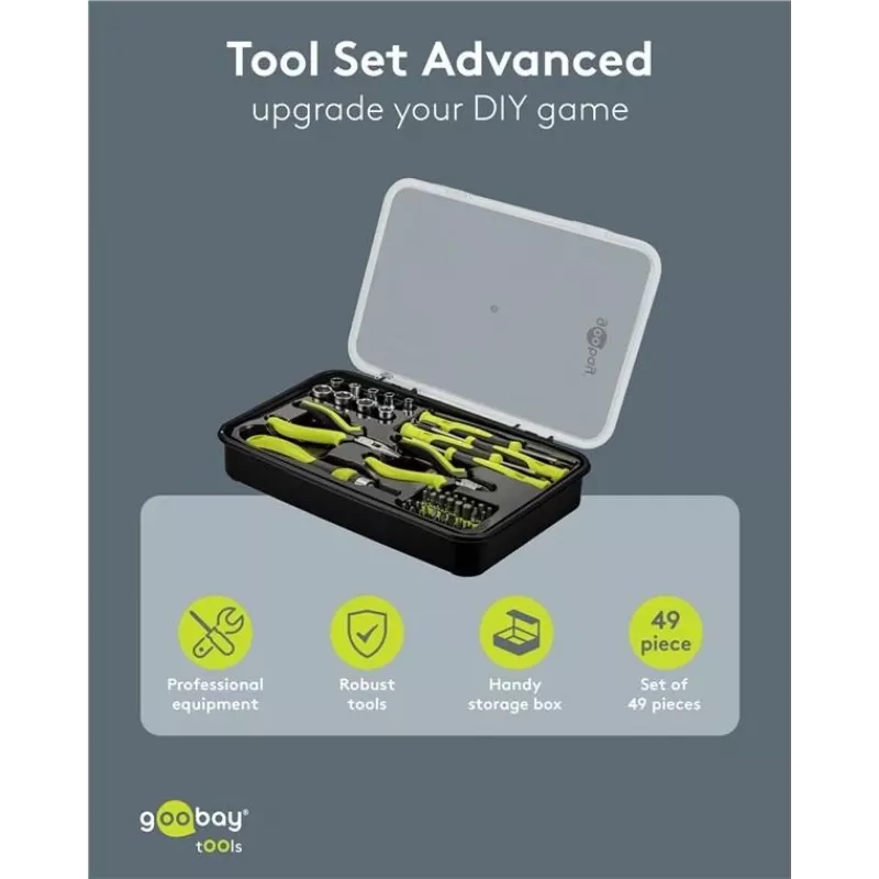 Goobay Advanced 49-teiliges Präzisionswerkzeug-Set für Elektronikreparatur 77846